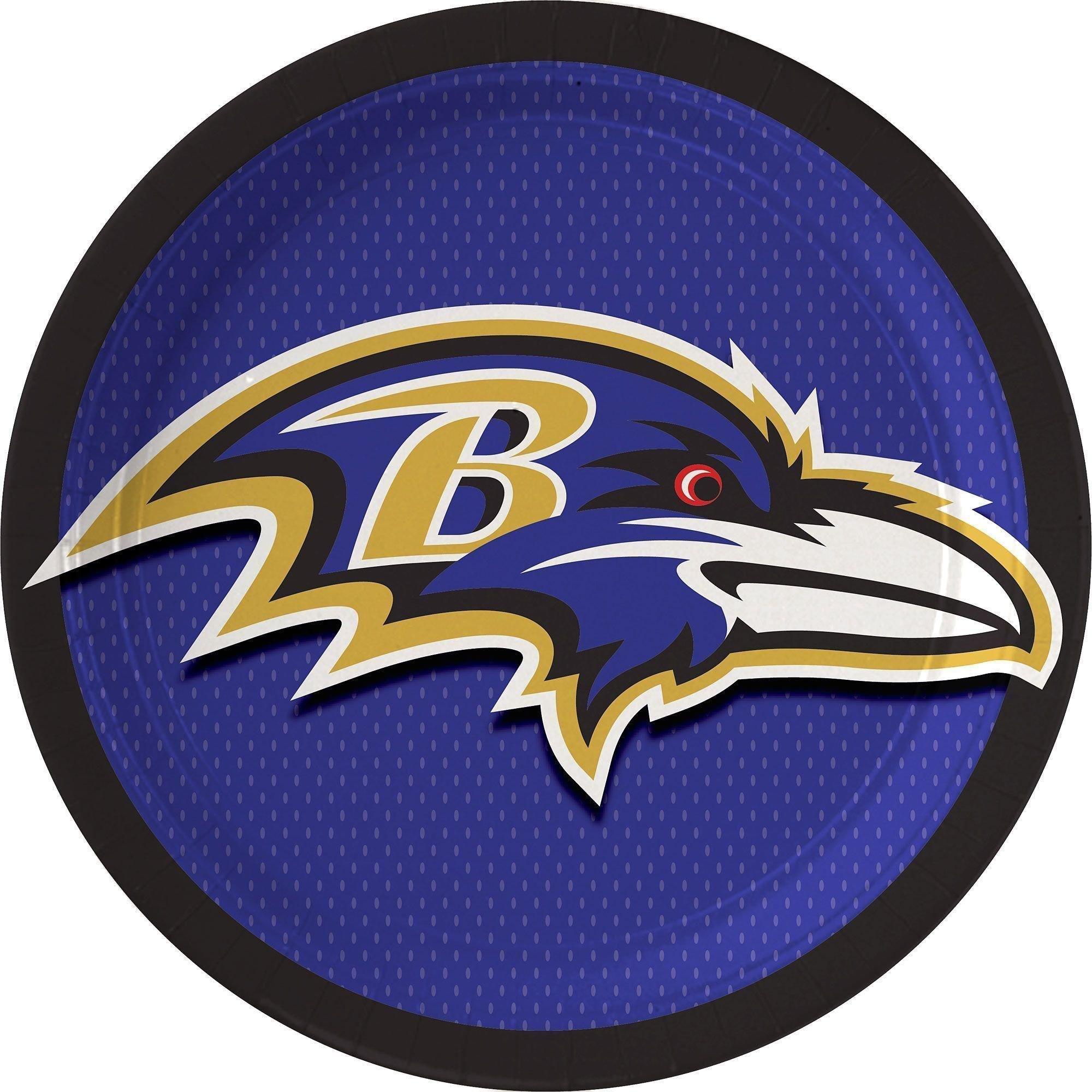 Baltimore Ravens Party Supplies Pack for 18 Guests - Kit Includes Plates, Napkins, Table Cover, Cups, Cutlery, Serving Bowl, Banner Decoration & Centerpiece